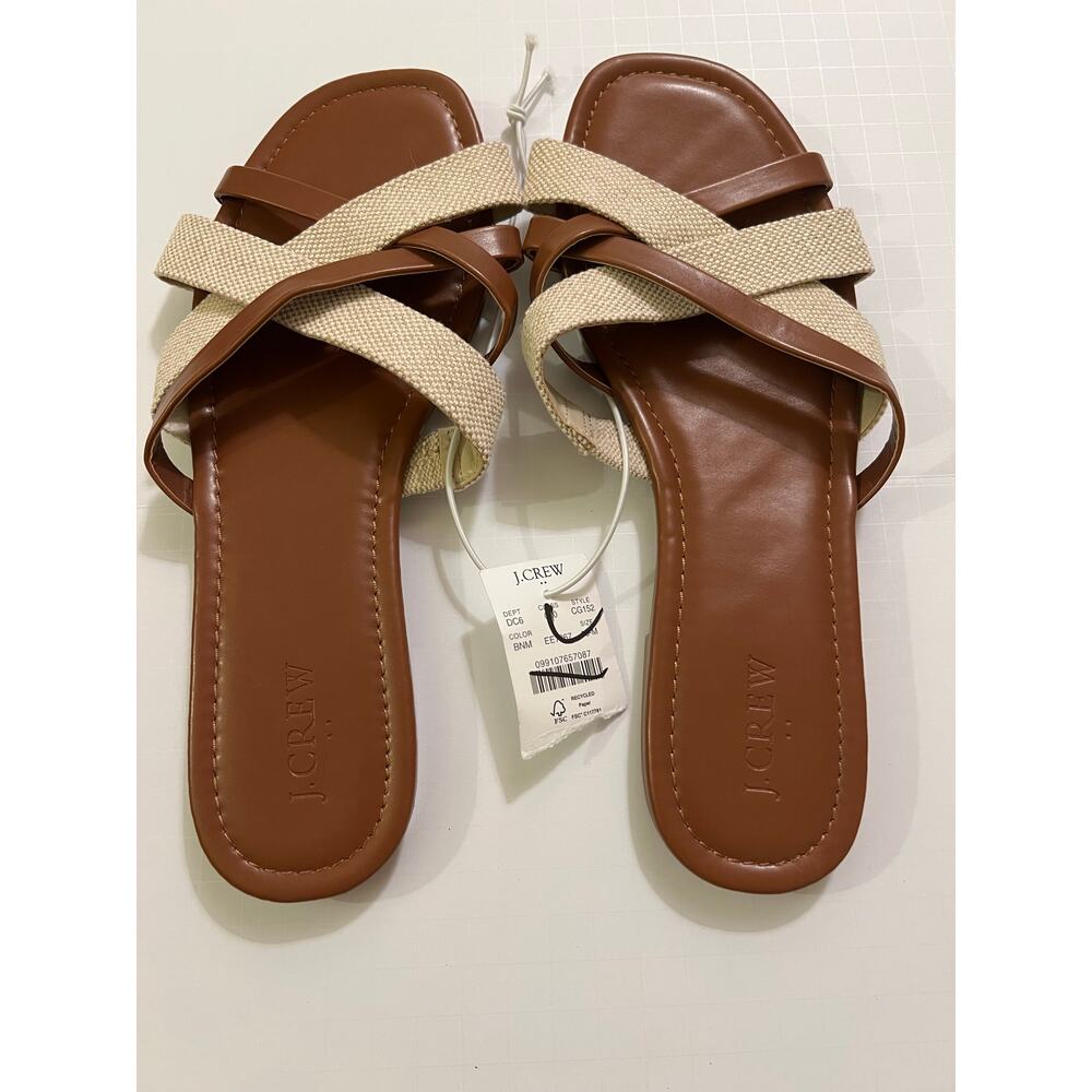 J.Crew Mixed Criss-Cross Slide Sandals - Picture 2 of 5